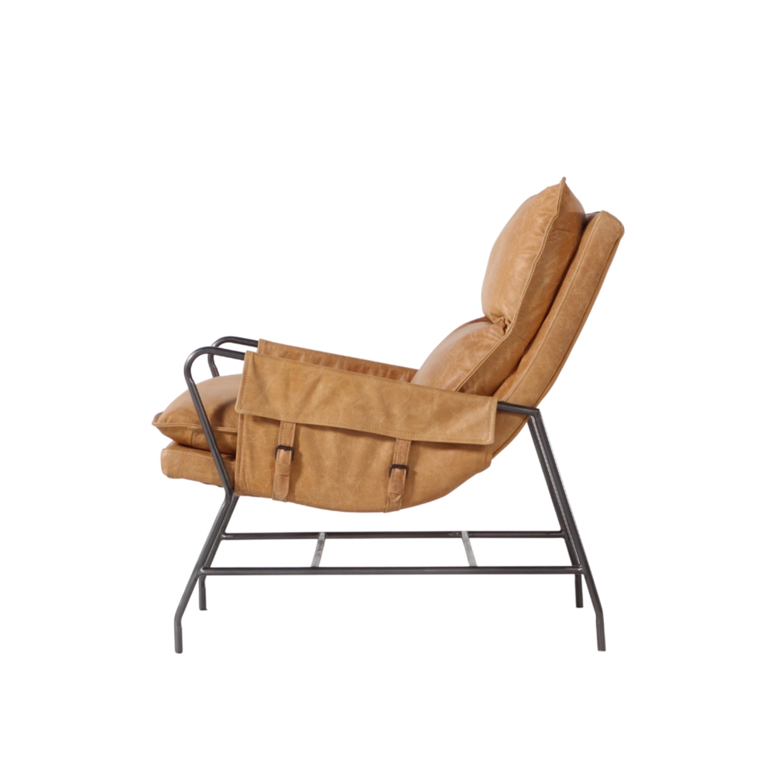 Marsala Leather Club Chair - Rum image 2